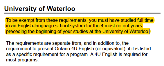 University of Waterloo request